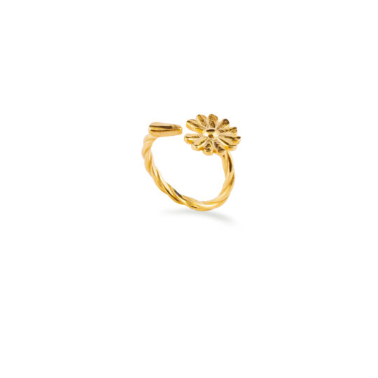 Anello Margherita intrecciato Oro Giallo
