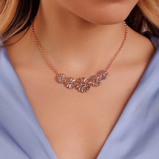 Collana Margherita Girocollo Oro Rosa
