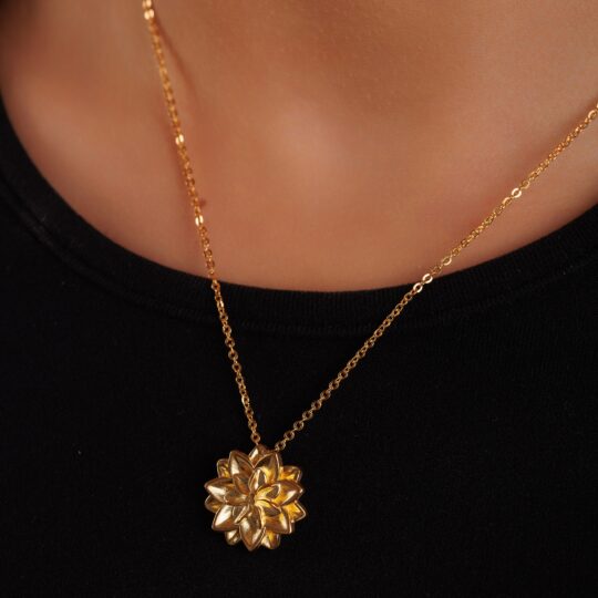 Collana Dalia pendente Oro Giallo