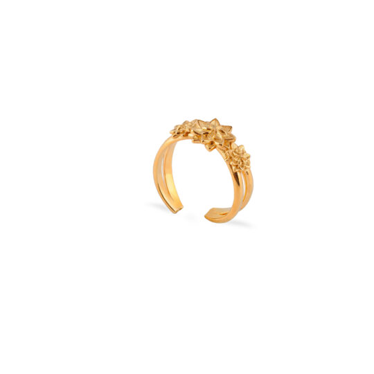 Anello Dalia intrecciato Oro Giallo