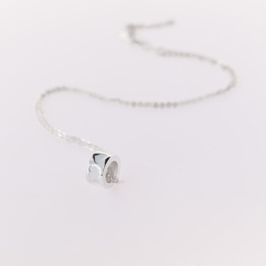 Collana Anello Cuore Bianco