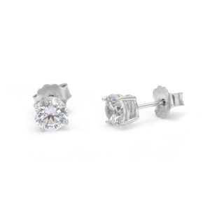 Orecchini Punto Luce in Argento 925 con brillanti bianchi, gioielli luminosi ed eleganti perfetti per ogni occasione.